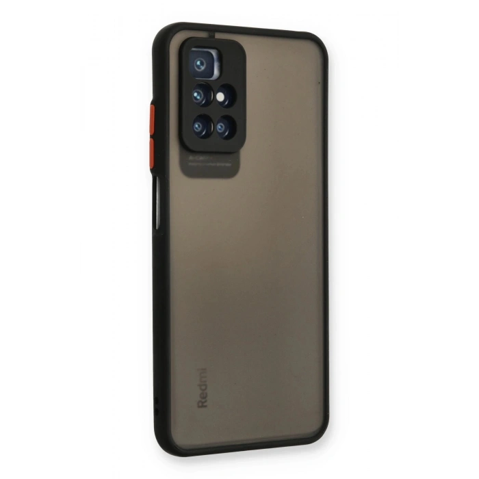 Durukar®   Redmi 10 2022 Kılıf Montreal Silikon Kapak - Siyah