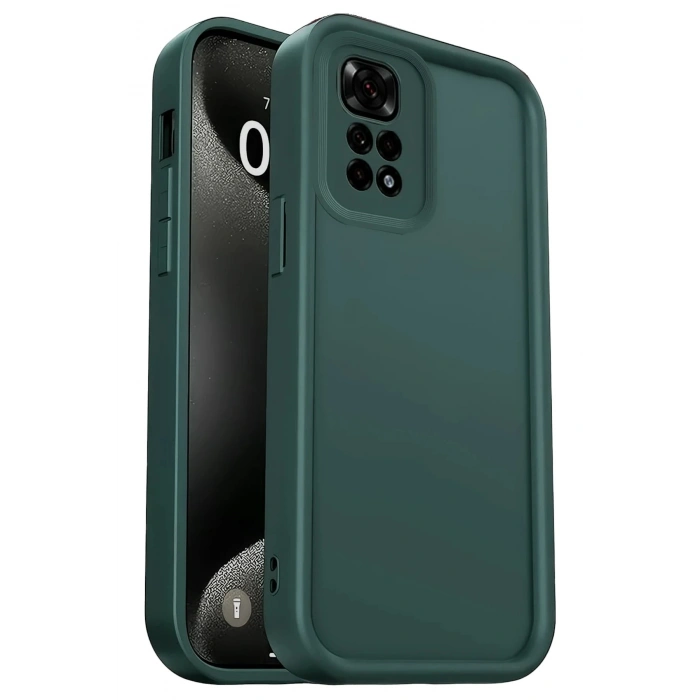 Durukar®   Redmi 10 2022 Kılıf Viera Silikon - Koyu Yeşil