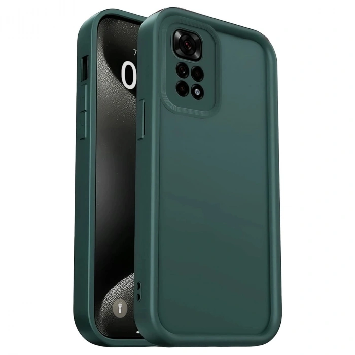 Durukar®   Redmi 10 2022 Kılıf Viera Silikon - Koyu Yeşil