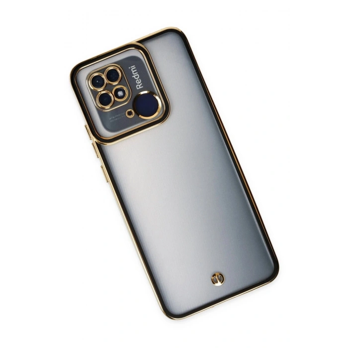 Durukar®   Redmi 10C Kılıf Liva Lens Silikon - Siyah