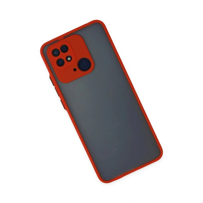 Durukar®   Redmi 10C Kılıf Montreal Silikon Kapak - Kırmızı