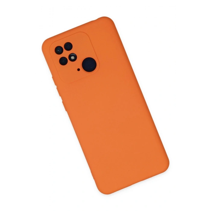 Durukar®   Redmi 10C Kılıf Nano içi Kadife Silikon - Turuncu