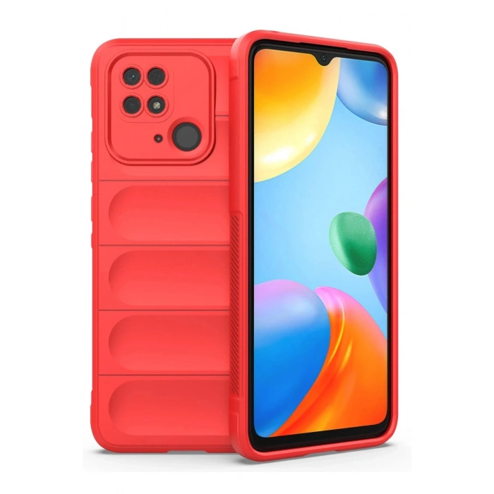 Durukar®   Redmi 10C Kılıf Optimum Silikon - Kırmızı