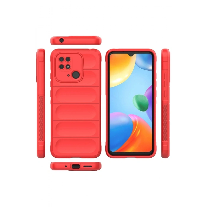Durukar®   Redmi 10C Kılıf Optimum Silikon - Kırmızı