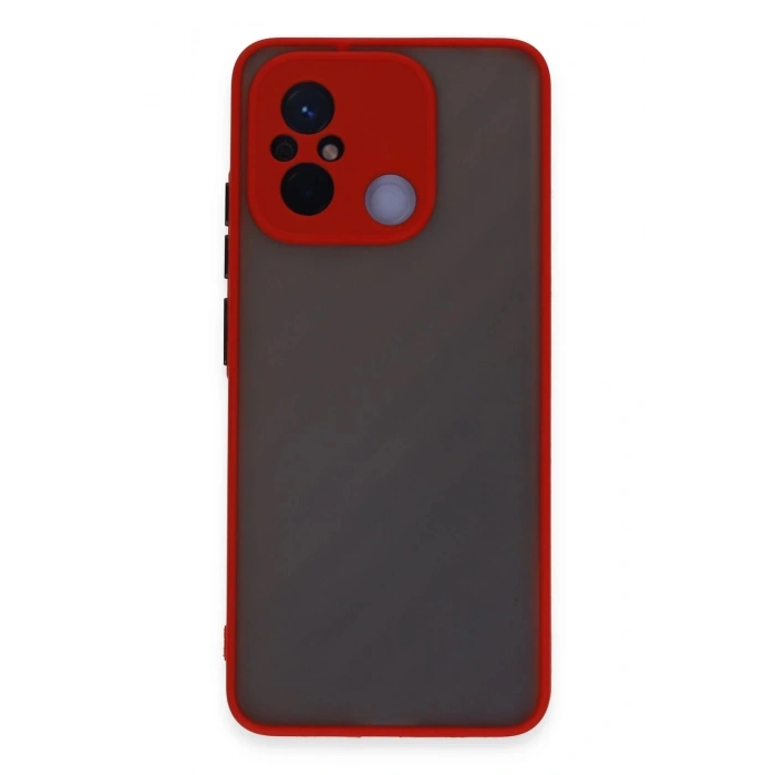 Durukar®   Redmi 12C Kılıf Montreal Silikon Kapak - Kırmızı