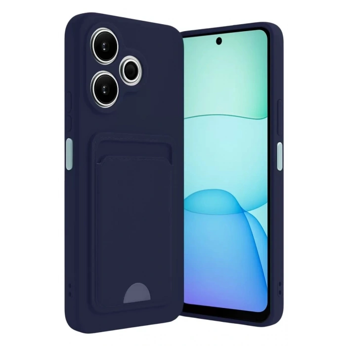 Durukar®   Redmi 13 4G Kılıf Kelvin Kartvizitli Silikon - Lacivert