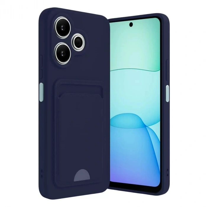 Durukar®   Redmi 13 4G Kılıf Kelvin Kartvizitli Silikon - Lacivert