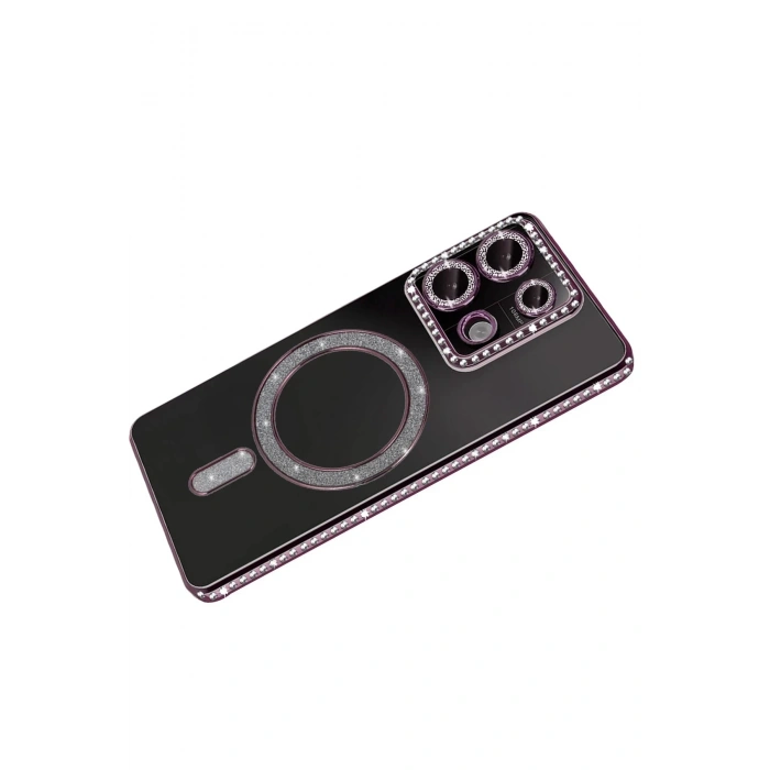 Durukar®   Redmi 13C Joke Simli Magneticsafe Kılıf - Pembe