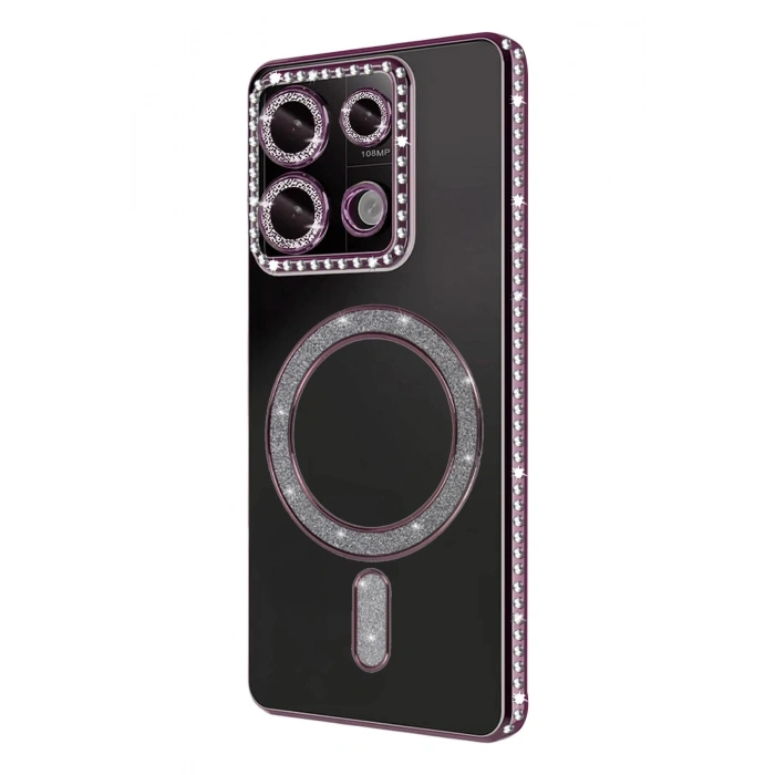 Durukar®   Redmi 13C Joke Simli Magneticsafe Kılıf - Pembe