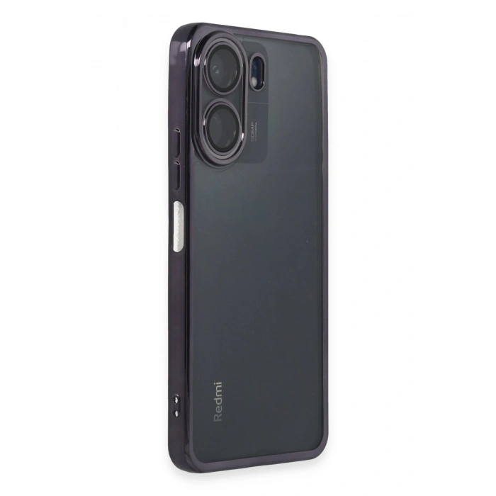 Durukar®   Redmi 13C Kılıf  Lensli Silikon - Mor
