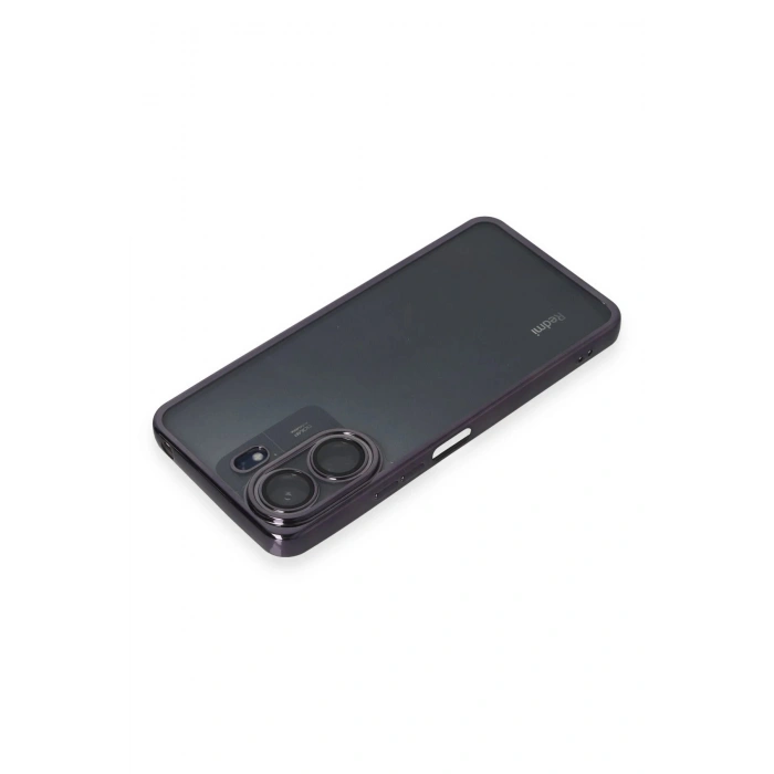 Durukar®   Redmi 13C Kılıf  Lensli Silikon - Mor