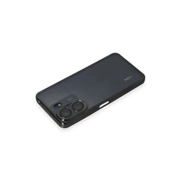 Durukar®   Redmi 13C Kılıf  Lensli Silikon - Siyah