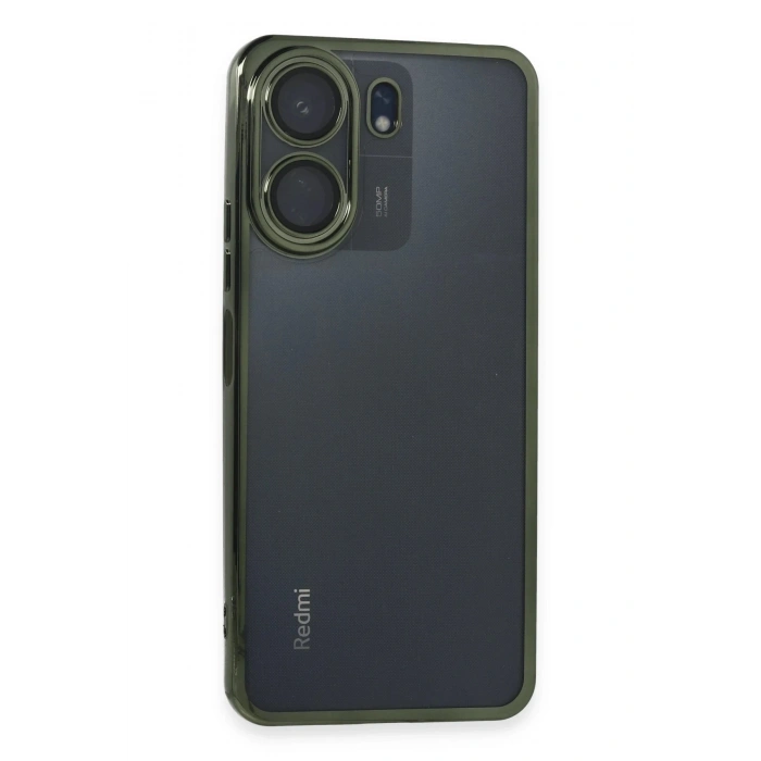 Durukar®   Redmi 13C Kılıf  Lensli Silikon - Yeşil