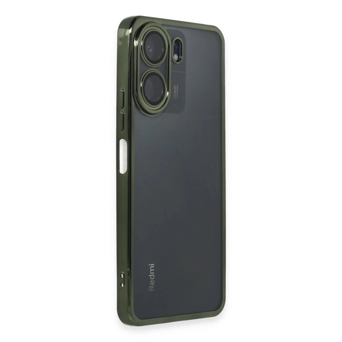 Durukar®   Redmi 13C Kılıf  Lensli Silikon - Yeşil