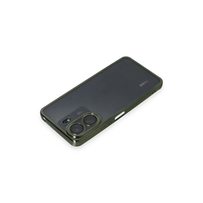 Durukar®   Redmi 13C Kılıf  Lensli Silikon - Yeşil