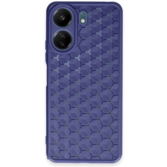 Durukar®   Redmi 13C Kılıf Petek Silikon Kapak - Lacivert