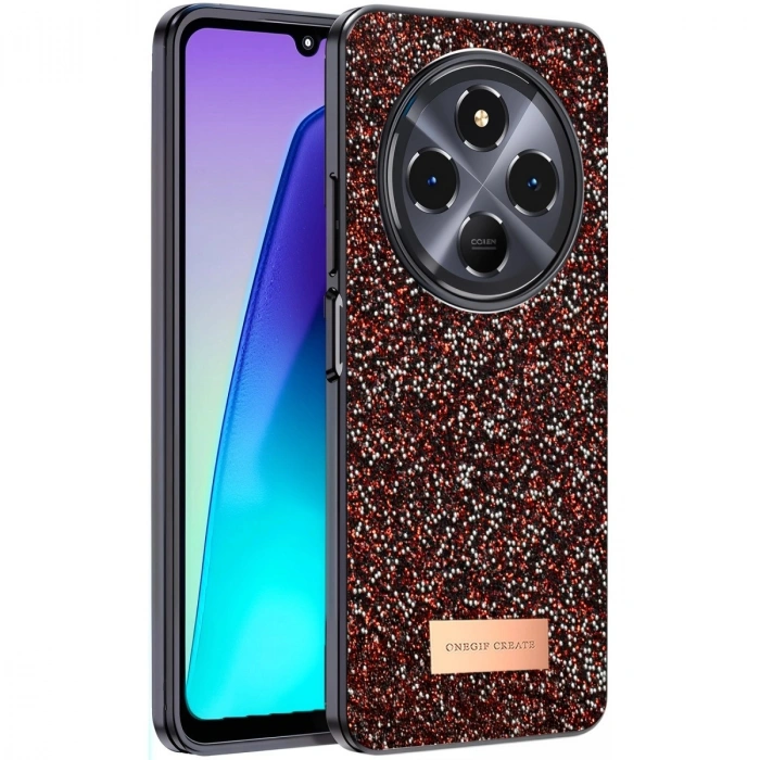 Durukar®   Redmi 14C Bright Simli Kapak - Derin Mor