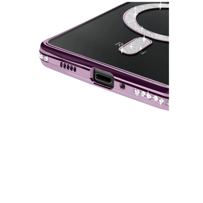 Durukar®   Redmi 14C Joke Simli Magneticsafe Kılıf - Derin Mor