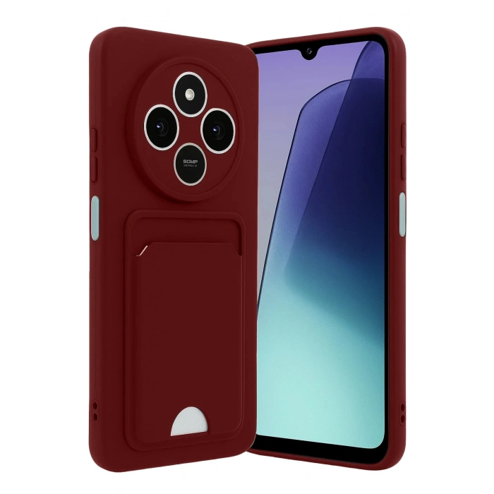Durukar®   Redmi 14C Kelvin Kartvizitli Silikon - Bordo