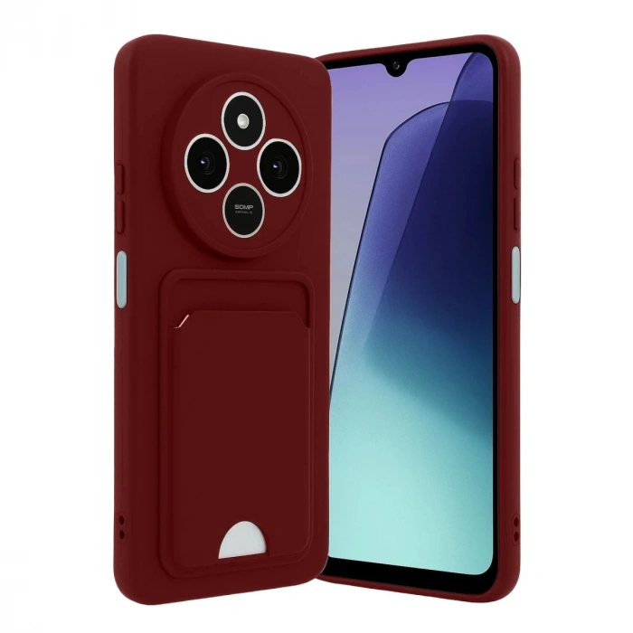 Durukar®   Redmi 14C Kelvin Kartvizitli Silikon - Bordo
