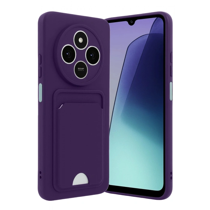 Durukar®   Redmi 14C Kelvin Kartvizitli Silikon - Derin Mor