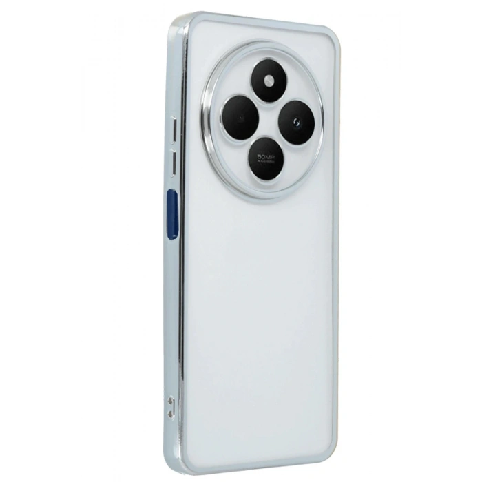 Durukar®   Redmi 14C Kılıf  Lensli Silikon - Gümüş