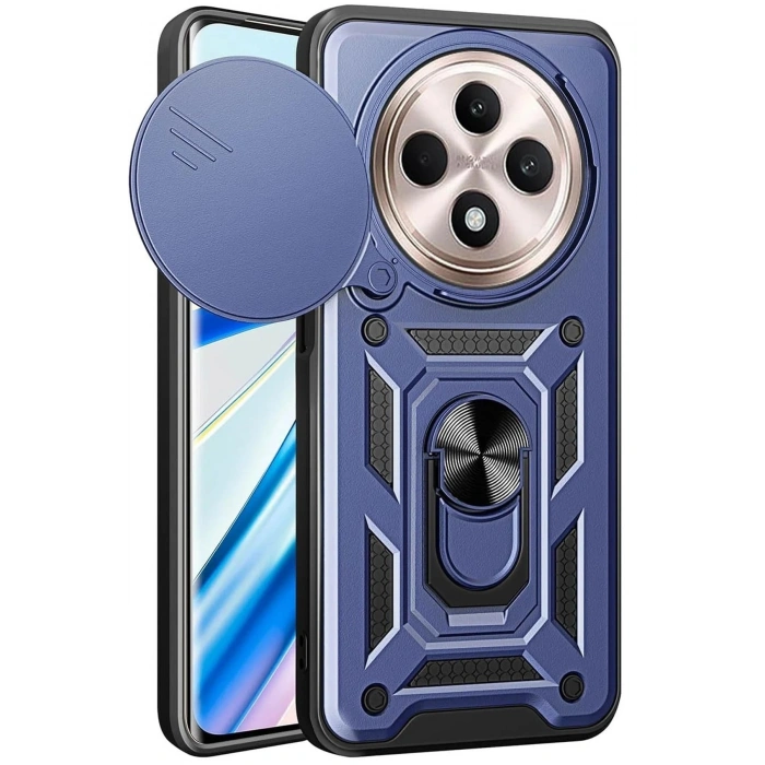 Durukar®   Redmi 14C Kılıf Pars Lens Yüzüklü Silikon - Lacivert