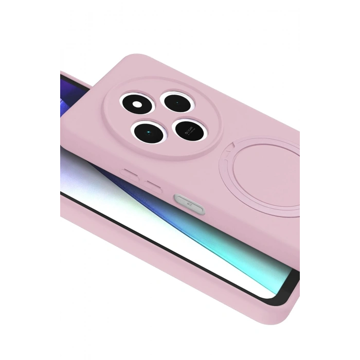 Durukar®   Redmi 14C Regal Magsafe Standlı Kapak - Açık Pembe