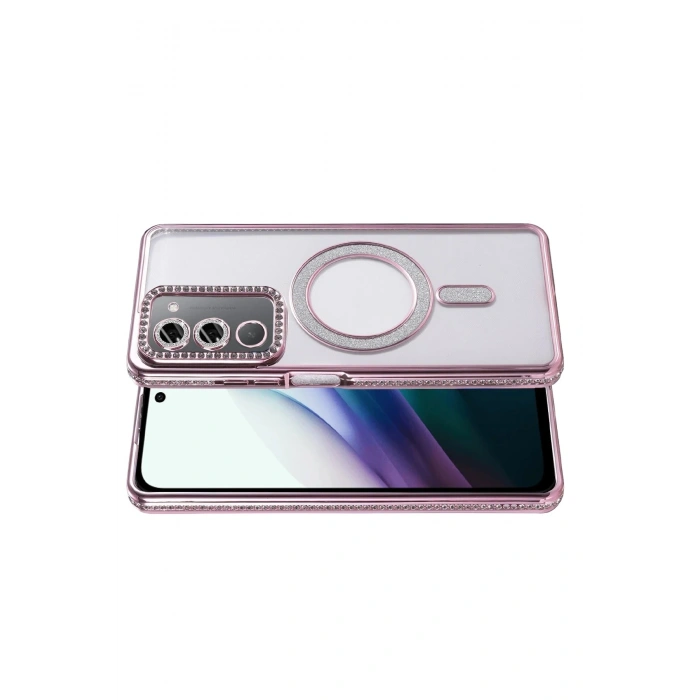 Durukar®   Redmi 15 4G Joke Simli Magneticsafe Kılıf - Pembe