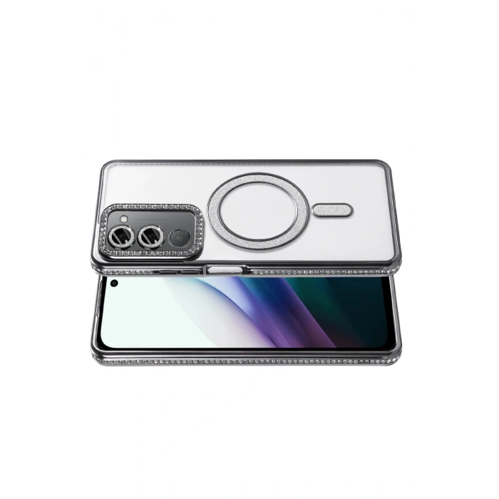 Durukar®   Redmi 15 4G Joke Simli Magneticsafe Kılıf - Siyah