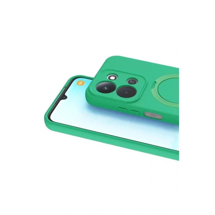 Durukar®   Redmi 15C 4G Regal Magsafe Standlı Kapak - Yeşil