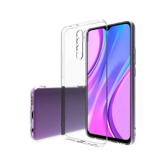 Durukar®   Redmi 9 Kılıf Lüx Şeffaf Silikon - Şeffaf