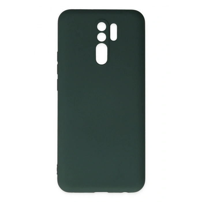 Durukar®   Redmi 9 Kılıf Nano içi Kadife Silikon - Koyu Yeşil