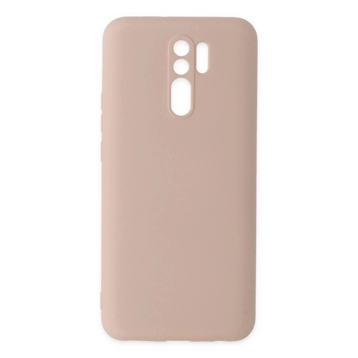 Durukar®   Redmi 9 Kılıf Nano içi Kadife Silikon - Pudra