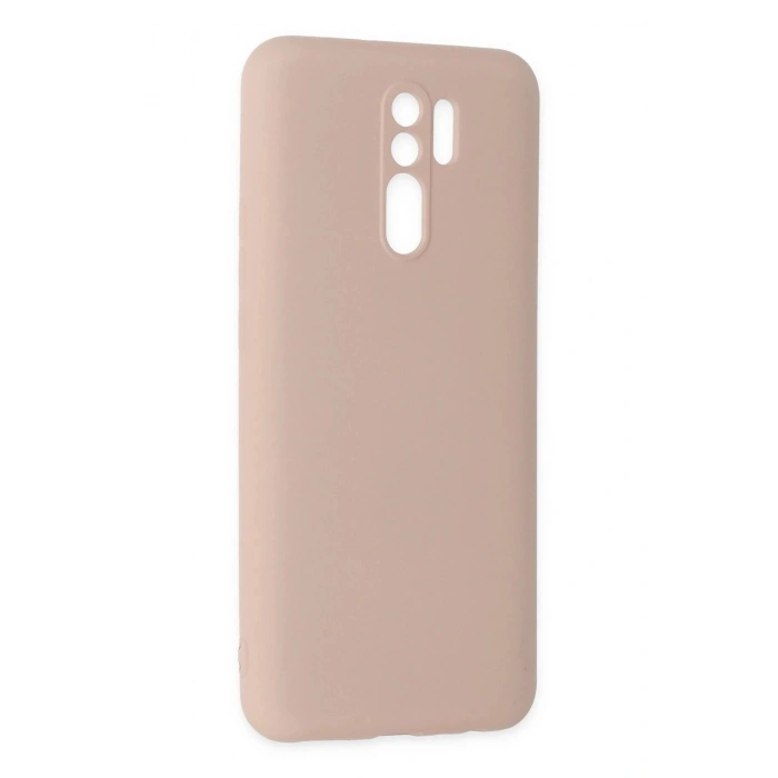 Durukar®   Redmi 9 Kılıf Nano içi Kadife Silikon - Pudra