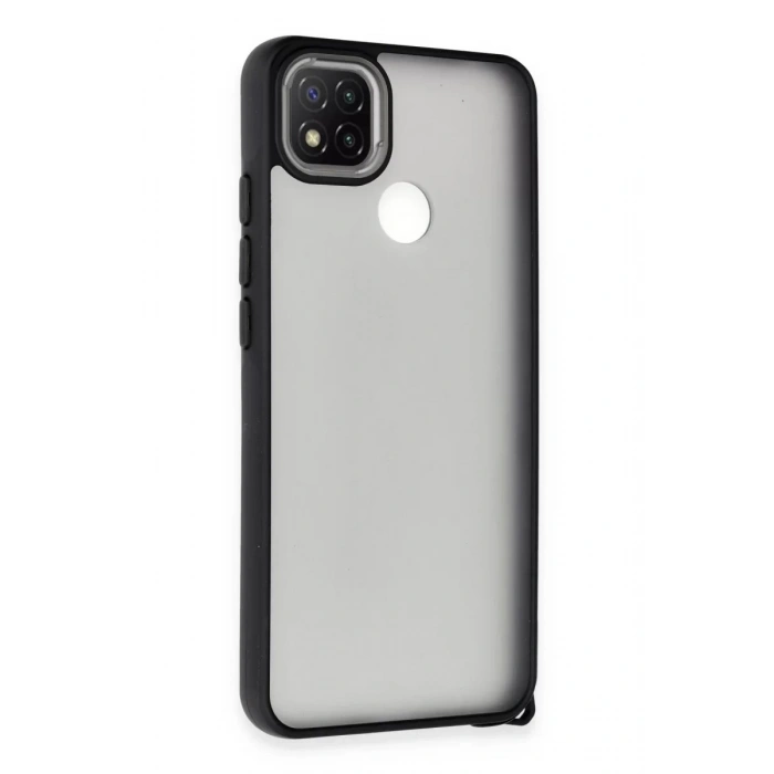 Durukar®   Redmi 9C Kılıf Elegant Kapak - Siyah