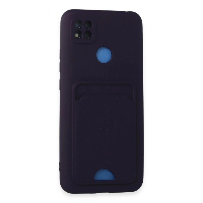 Durukar®   Redmi 9C Kılıf Kelvin Kartvizitli Silikon - Derin Mor