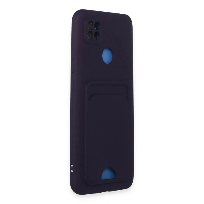 Durukar®   Redmi 9C Kılıf Kelvin Kartvizitli Silikon - Derin Mor
