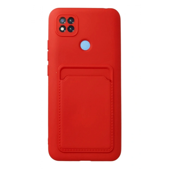 Durukar®   Redmi 9C Kılıf Kelvin Kartvizitli Silikon - Kırmızı