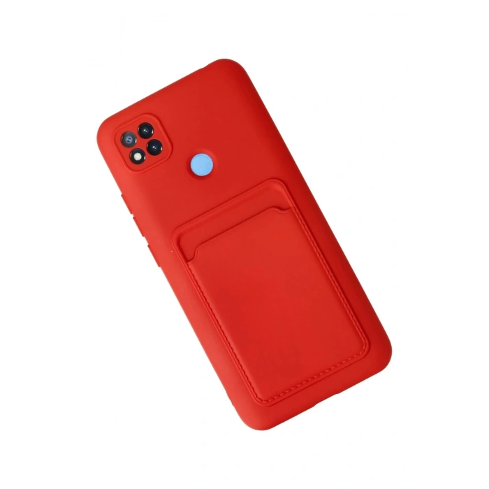 Durukar®   Redmi 9C Kılıf Kelvin Kartvizitli Silikon - Kırmızı