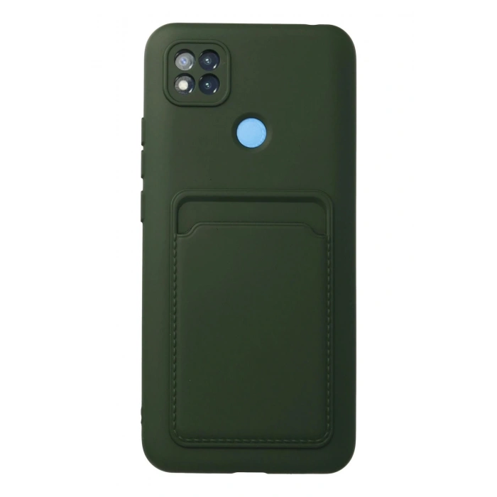Durukar®   Redmi 9C Kılıf Kelvin Kartvizitli Silikon - Koyu Yeşil