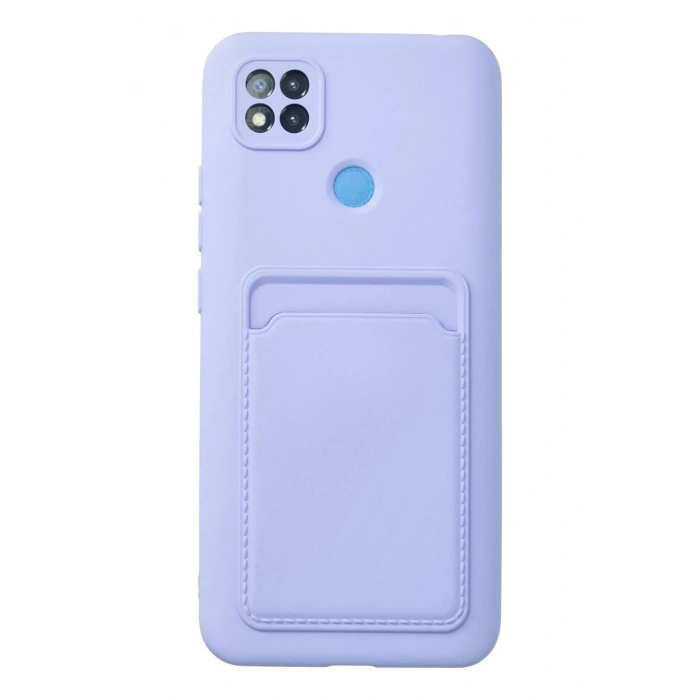 Durukar®   Redmi 9C Kılıf Kelvin Kartvizitli Silikon - Lila