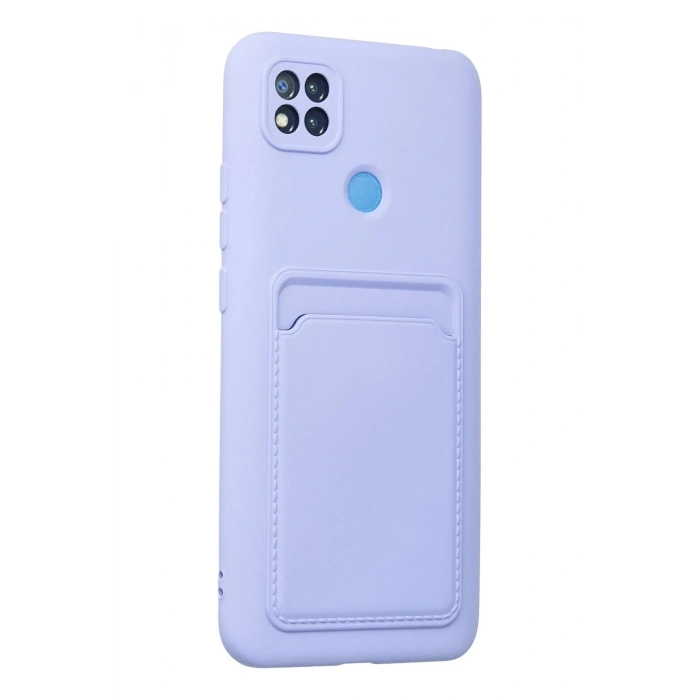 Durukar®   Redmi 9C Kılıf Kelvin Kartvizitli Silikon - Lila