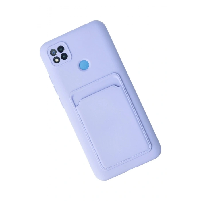 Durukar®   Redmi 9C Kılıf Kelvin Kartvizitli Silikon - Lila