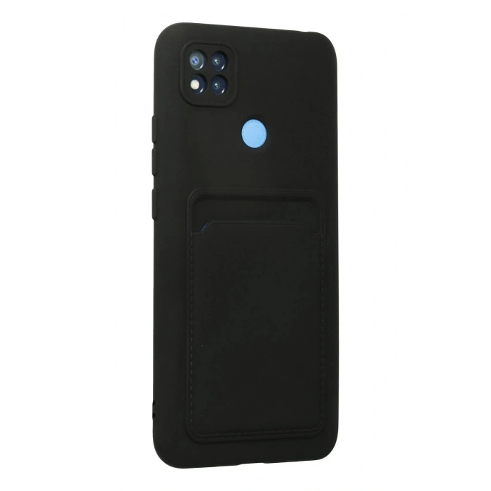 Durukar®   Redmi 9C Kılıf Kelvin Kartvizitli Silikon - Siyah