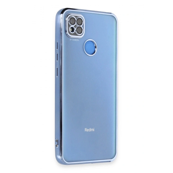 Durukar®   Redmi 9C Kılıf  Lensli Silikon - Açık Mavi