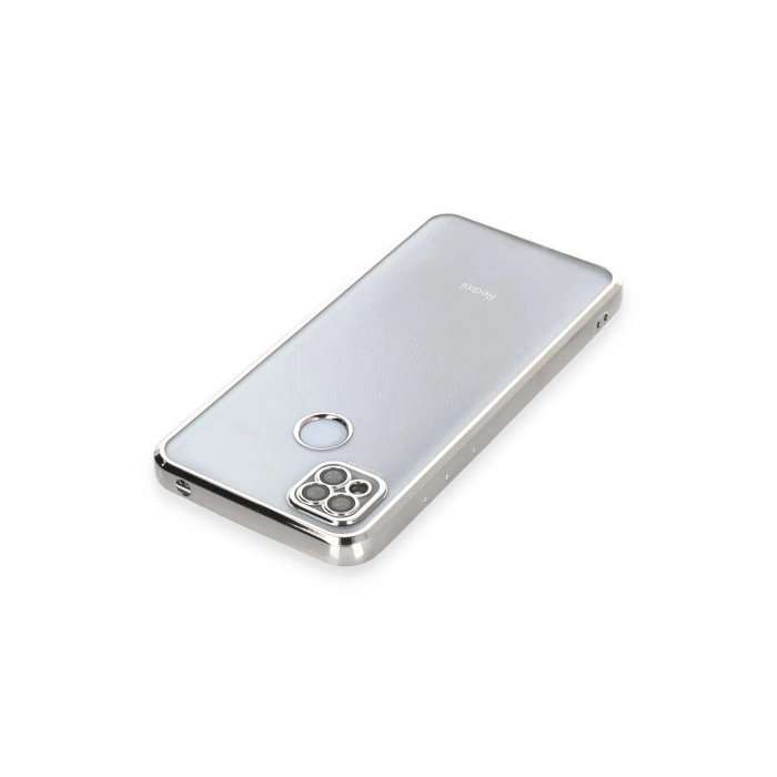 Durukar®   Redmi 9C Kılıf  Lensli Silikon - Gümüş