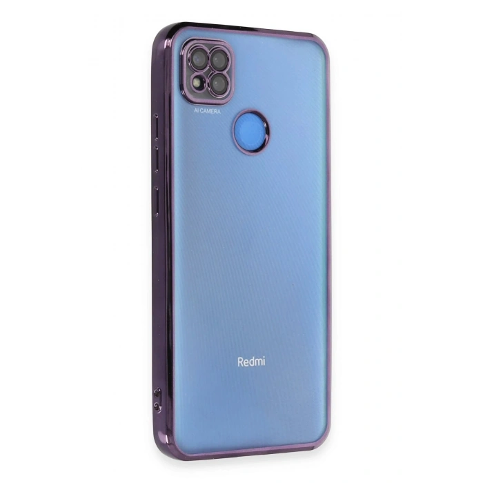 Durukar®   Redmi 9C Kılıf  Lensli Silikon - Mor