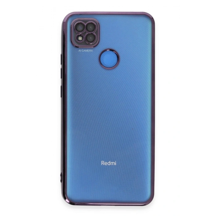Durukar®   Redmi 9C Kılıf  Lensli Silikon - Mor