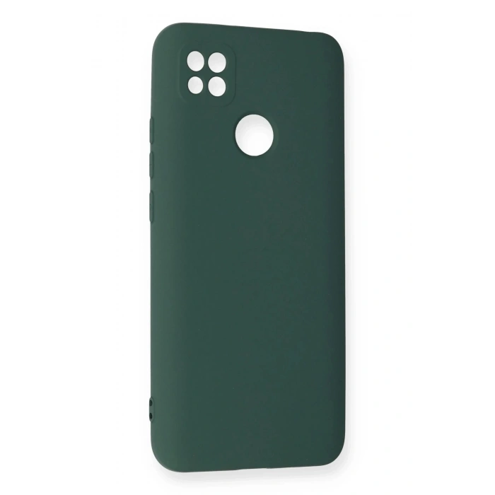 Durukar®   Redmi 9C Kılıf Nano içi Kadife Silikon - Koyu Yeşil
